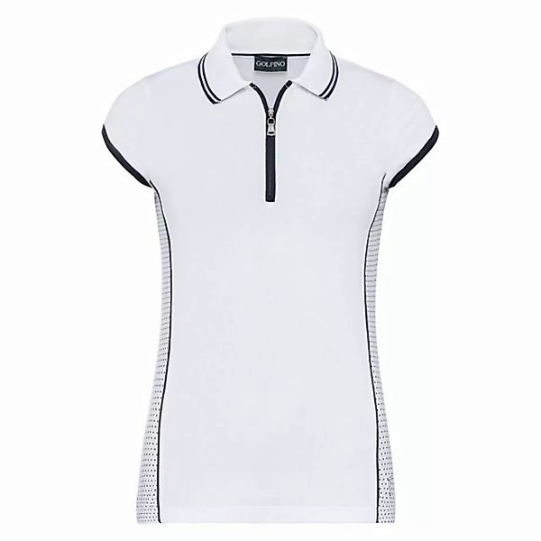 GOLFINO Poloshirt Golfino Perfect Round Dot Cap Sleeve Polo Optic White günstig online kaufen