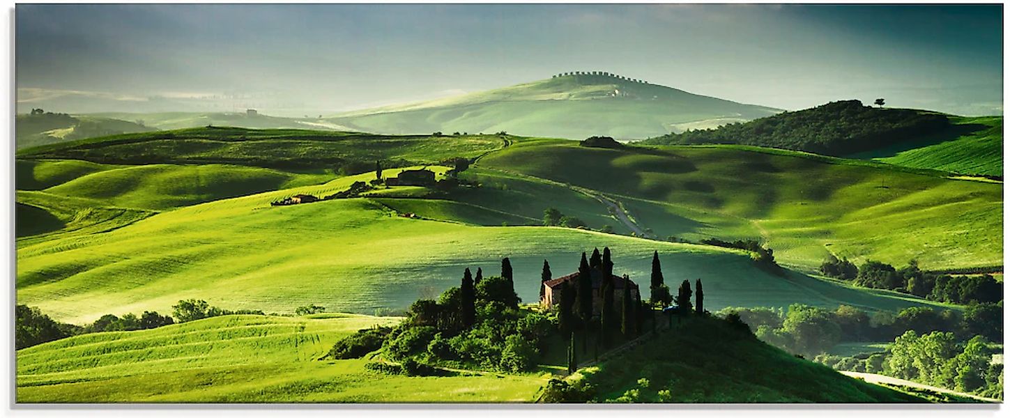 Artland Glasbild "Sonnenaufgang über einer Olivenfarm" Felder 1 Stk. tlg. i günstig online kaufen