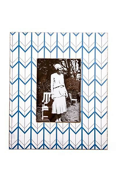 Bilderrahmen Vintage 13 x 18 cm, Blau - Weiß günstig online kaufen