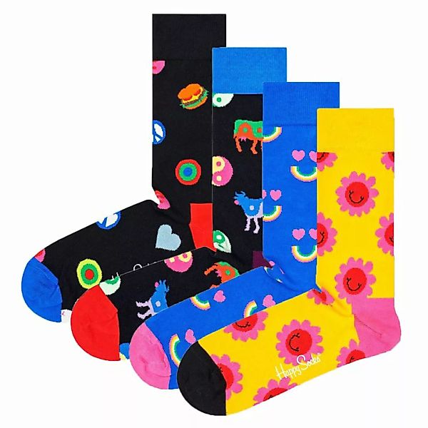 Happy Socks 4er Pack Unisex Socken - Geschenkbox, gemischte Farben günstig online kaufen