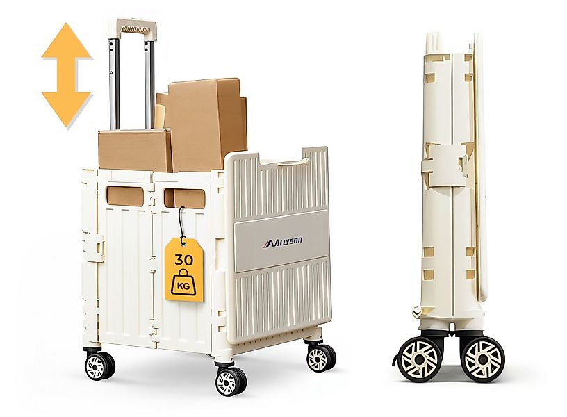 Allyson Einkaufstrolley klappbar, Klappbox faltbar Stabiler Transportwagen, günstig online kaufen