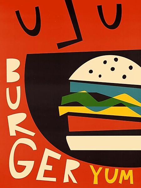 Poster / Leinwandbild - Yum Burger günstig online kaufen