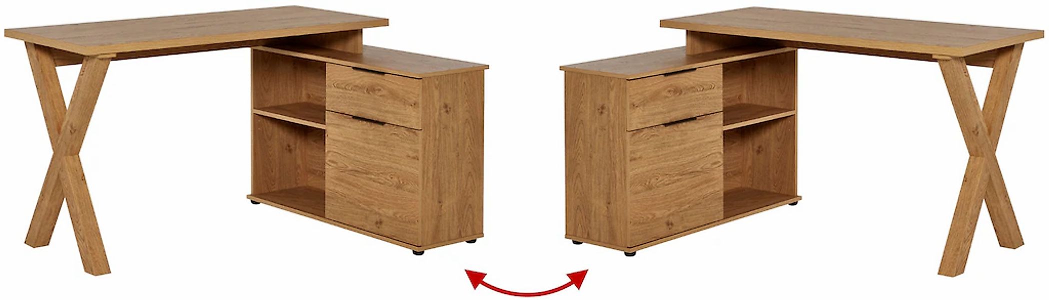 Jahnke Eckschreibtisch "X-CLUB C 40 E" 1 Stk. tlg. wechselseitig montierbar günstig online kaufen