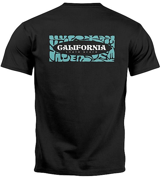Neverless Print-Shirt Backprint T-Shirt Herren California günstig online kaufen