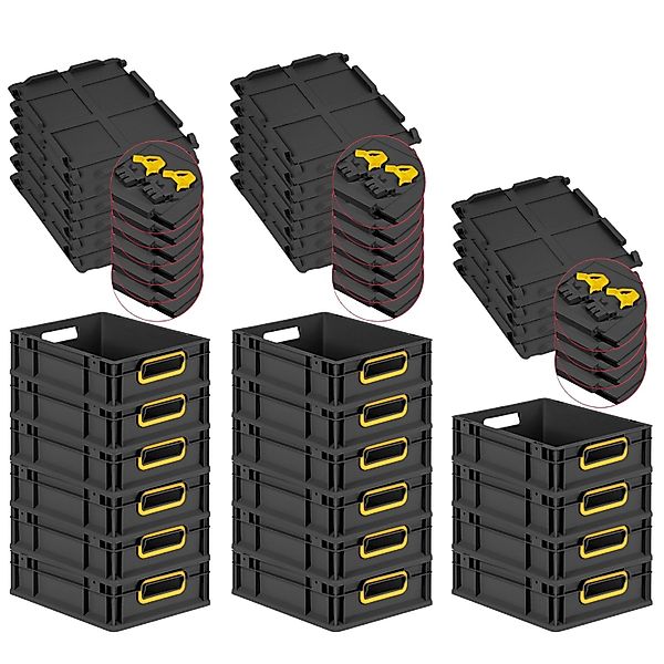PROREGAL SuperSparSet 16x Eurobox Nextgen Color Mit Scharnierdeckel HxBxT 1 günstig online kaufen
