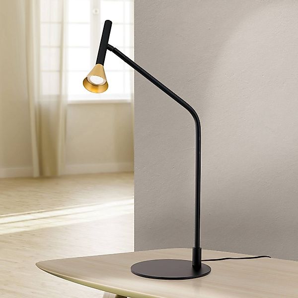 LED-Tischlampe Odeon, schwarz, schwenkbar günstig online kaufen