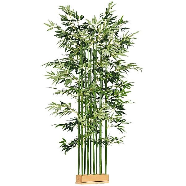 HOMCOM Künstliche Pflanze Polyester Bambus  Ø35 x 180H cm günstig online kaufen