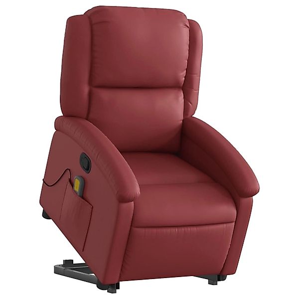 vidaXL Sessel Massagesessel mit Aufstehhilfe Weinrot günstig online kaufen