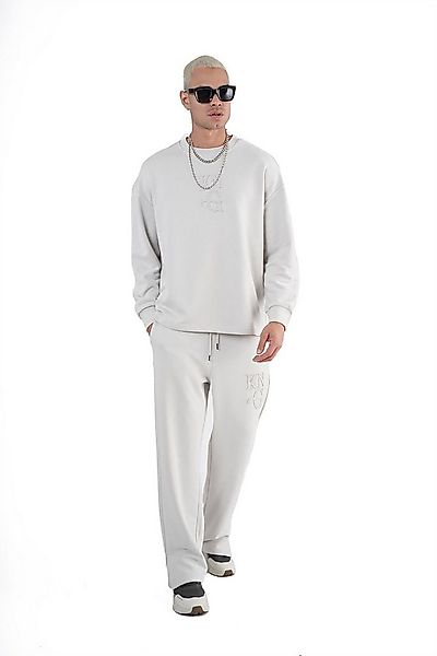 Denim Distriqt Freizeitanzug Freizeitanzug im Baggy Look mit Stickerei Lich günstig online kaufen