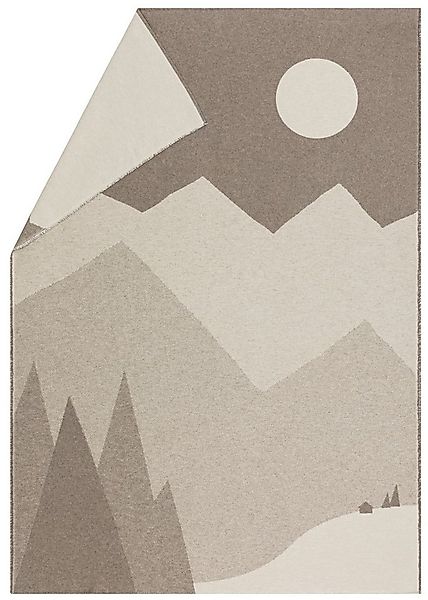 Wohndecke Luca 'Landschaft' 140 x 200 cm Rauch- Beige, DAVID FUSSENEGGER günstig online kaufen