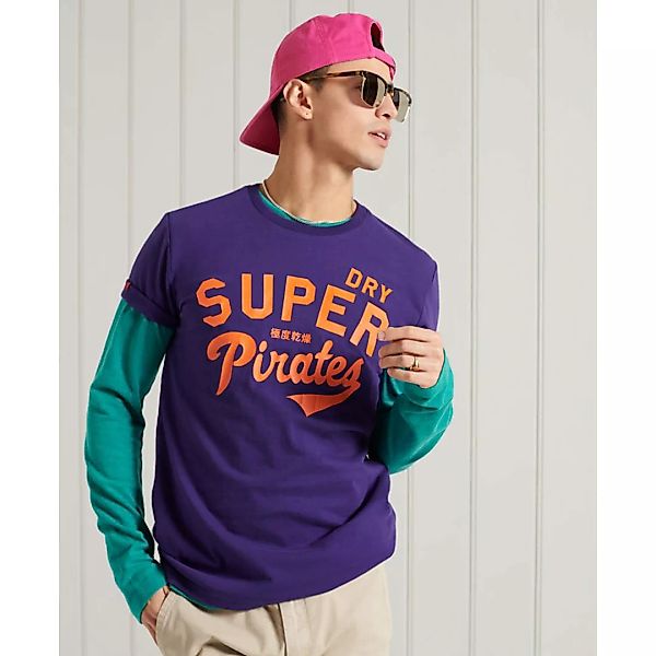 Superdry Collegiate Graphic 185 Langarm-t-shirt L Lex Purple günstig online kaufen
