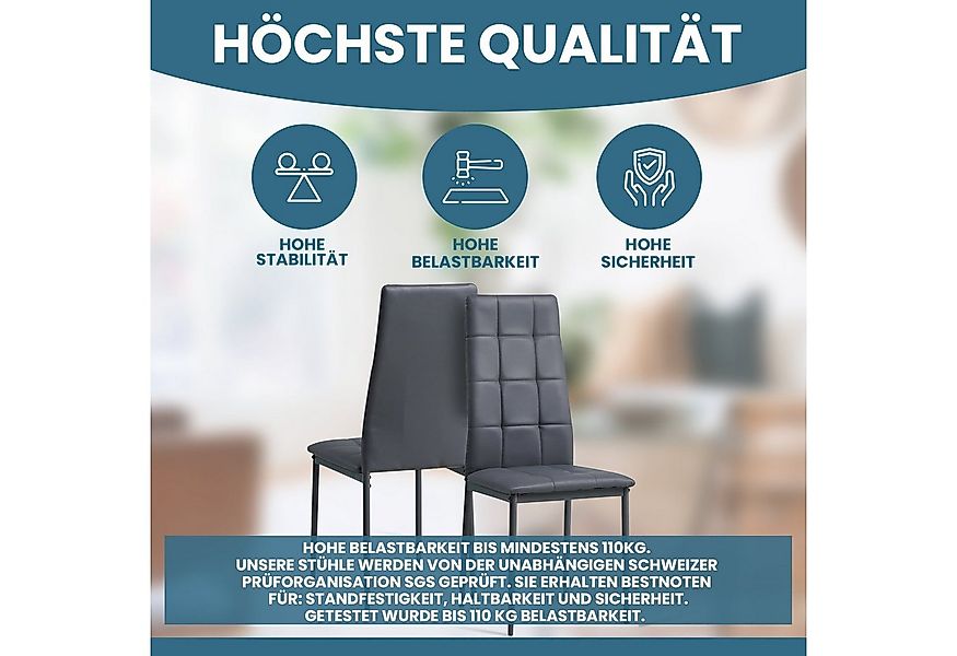 Albatros International Esszimmerstuhl Esszimmerstühle RIMINI 4er SET Grau E günstig online kaufen