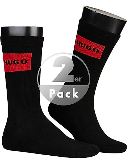 HUGO Socken QS Rib Label CC 2er Pack 50468432/001 günstig online kaufen