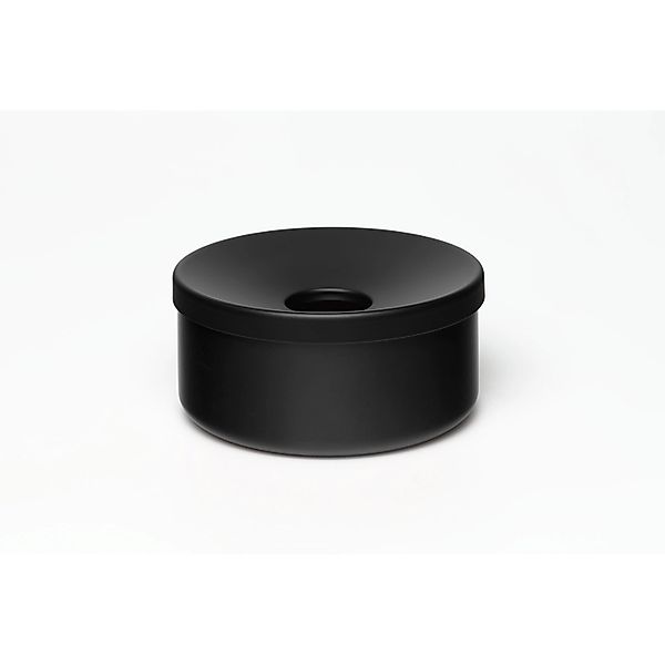 PROREGAL Robuster Tischascher HxBxT 8 x 15,5 x 15,5 cm Stahl Schwarz günstig online kaufen