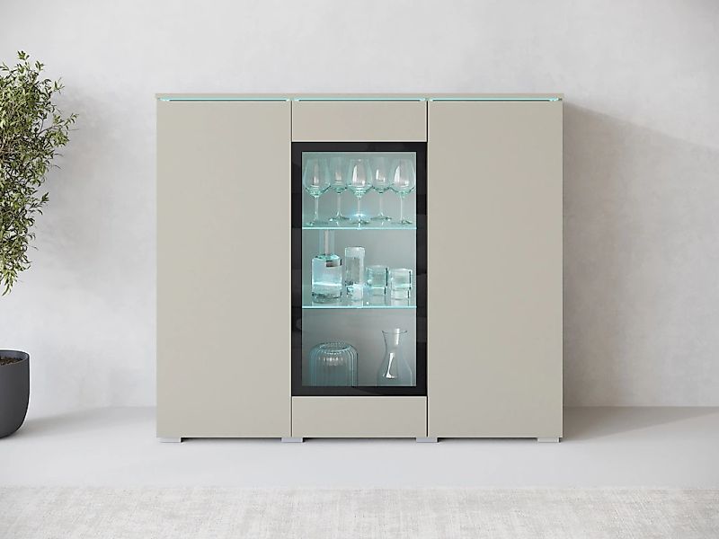 Home affaire Highboard "Vera" Highboard mit 4 Türen, 9 Fächern, verglasten günstig online kaufen
