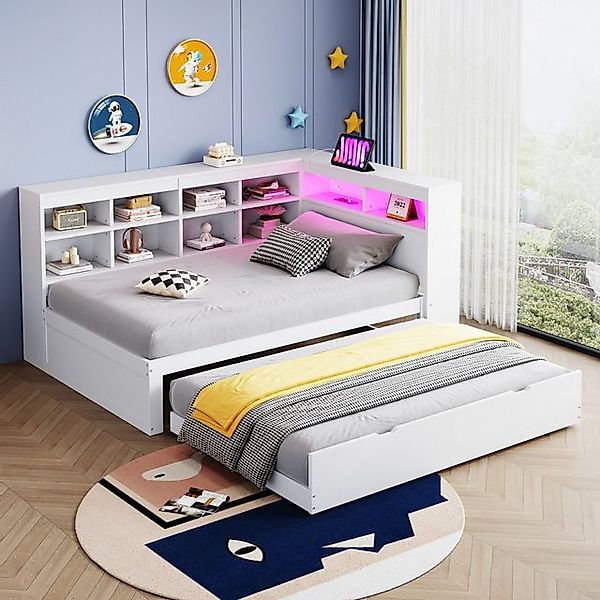 LVHOM Kinderbett 90x200cm mit Regal günstig online kaufen