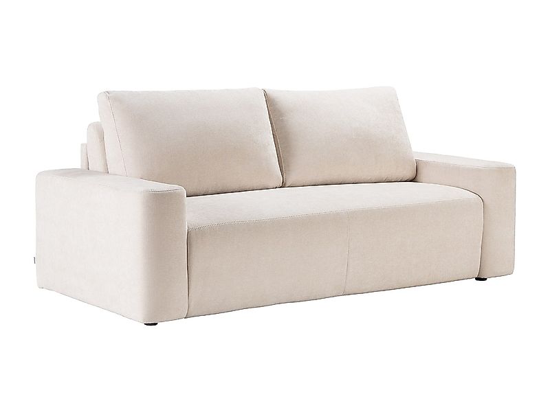 3-Sitzer Schlafsofa – Strukturstoff – Beige – Liegefläche 140 cm – Matratze günstig online kaufen
