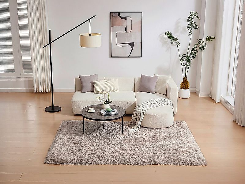 Hochflorteppich - 200 x 290 cm - Taupe - ARDELA günstig online kaufen