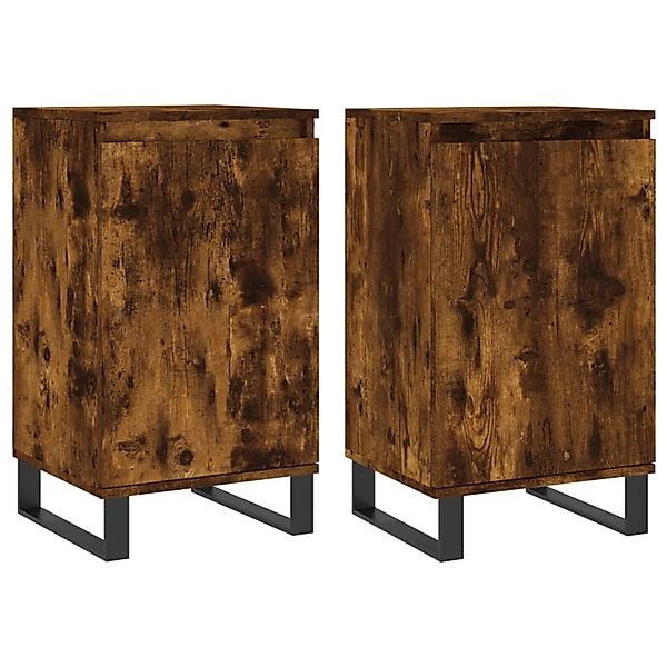 vidaXL Sideboards 2 Stk Räuchereiche 40x35x70 cm Holzwerkstoff 831079 günstig online kaufen