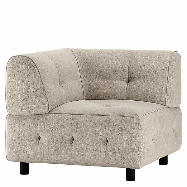 Hellgraues Sofa Eckmodul aus Flachgewebe einem Sitzplatz günstig online kaufen