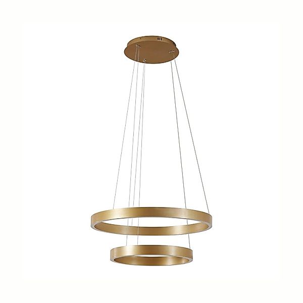 Lucande LED Yonam 10042394 Dimmbar Modern in Gold Messing aus Metall 2-flam günstig online kaufen
