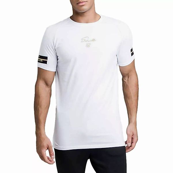 Siksilk Exposed Tape Raglan Gym Kurzärmeliges T-shirt M White günstig online kaufen