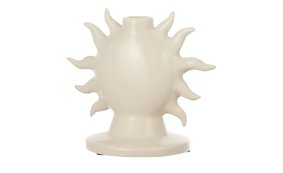 Kerzenständer Sonne   ¦ beige ¦ Keramik ¦ Maße (cm): B: 17 H: 15 T: 11.0 Ac günstig online kaufen