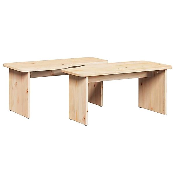 vidaXL Couchtisch Natur 100 x 69 x 35,5 cm Massivholz Kiefer 873523 günstig online kaufen