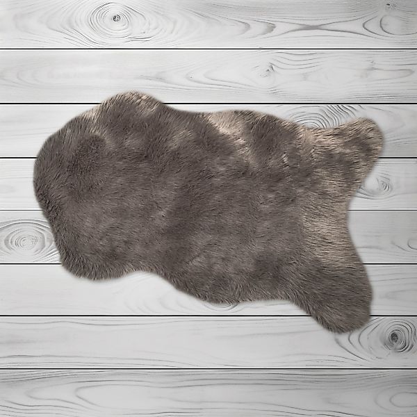 KiNZLER Fellteppich "Kunstfell" fellförmig 30 mm Höhe Uni-Farben, weich & f günstig online kaufen