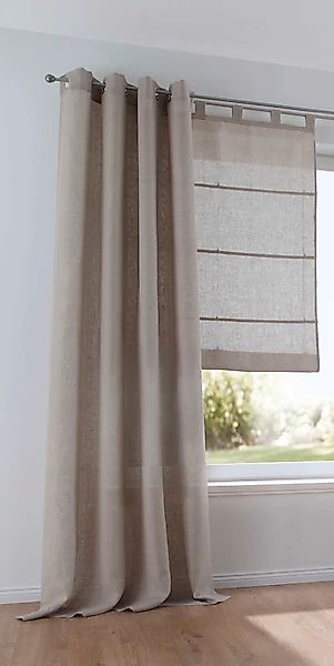 Kutti Vorhang »Metis Leinen«, (1 St.), blickdicht, natürliche Leinen-Gardin günstig online kaufen