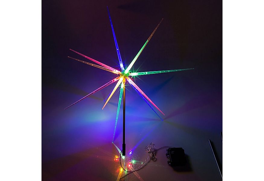 Out of the Blue LED Dekolicht LED Gartenstecker Stern bunt 14 LEDs Timer Ba günstig online kaufen