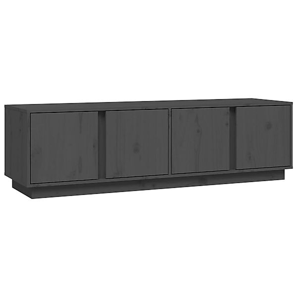 Vidaxl Tv-schrank Grau 140x40x40 Cm Massivholz Kiefer günstig online kaufen