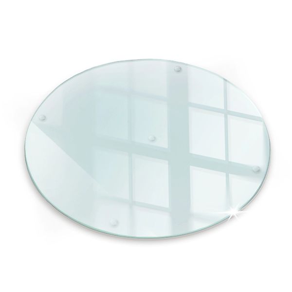 Tulup Schneidebrett Glas Schneidebrett Transparent 30x30 cm Rundes Schneide günstig online kaufen