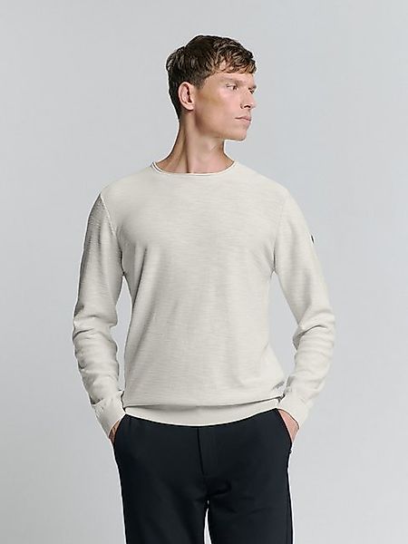 NO EXCESS Rundhalspullover mit Logo Stickerei günstig online kaufen