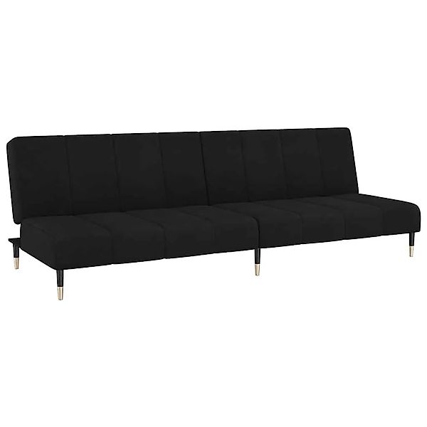 vidaXL Schlafsofa 2-Sitzer Schwarz Samt 375880 günstig online kaufen