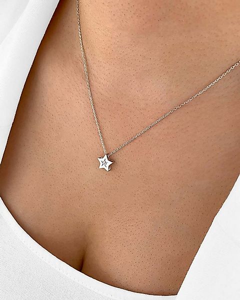 DANIEL CLIFFORD Kette mit Anhänger 'Astrid' Damen Halskette Silber 925 Ster günstig online kaufen