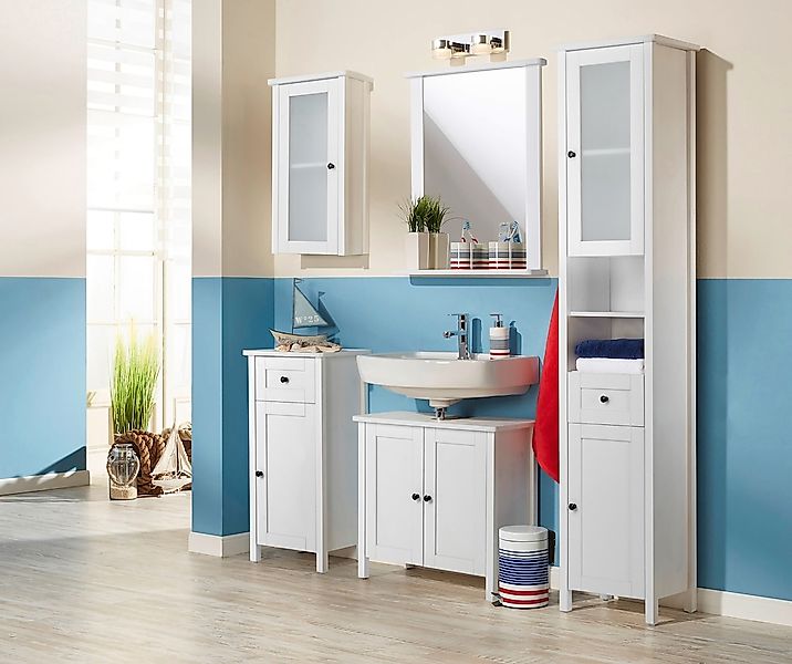 welltime Hochschrank »Aalborg Schrank Badezimmerschrank Badschrank«, Badmöb günstig online kaufen