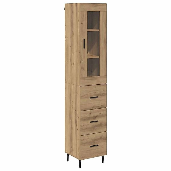 vidaXL Highboard Artisan-Eiche 34,5 x 34 x 180 cm Holzwerkstoff 3416015 günstig online kaufen