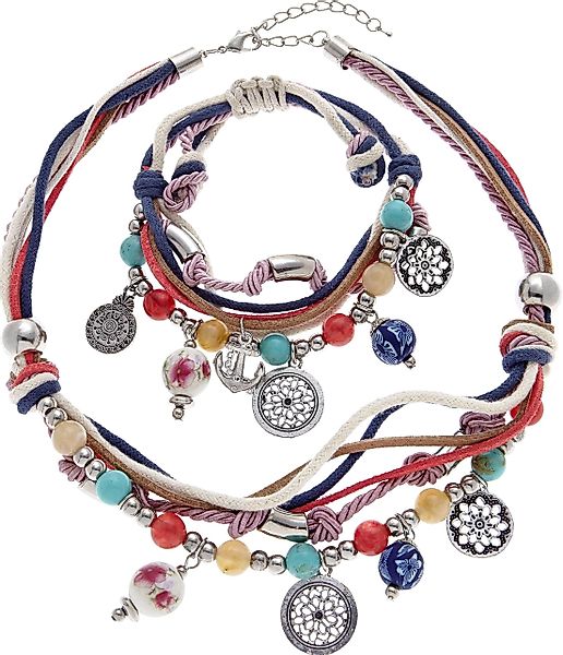 LASCANA Schmuckset Bettlerarmband und Halsketten Set, günstig online kaufen