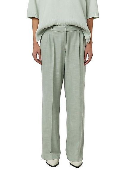 comma Stoffhose meliert, mit geradem Bein und Bundfalte günstig online kaufen