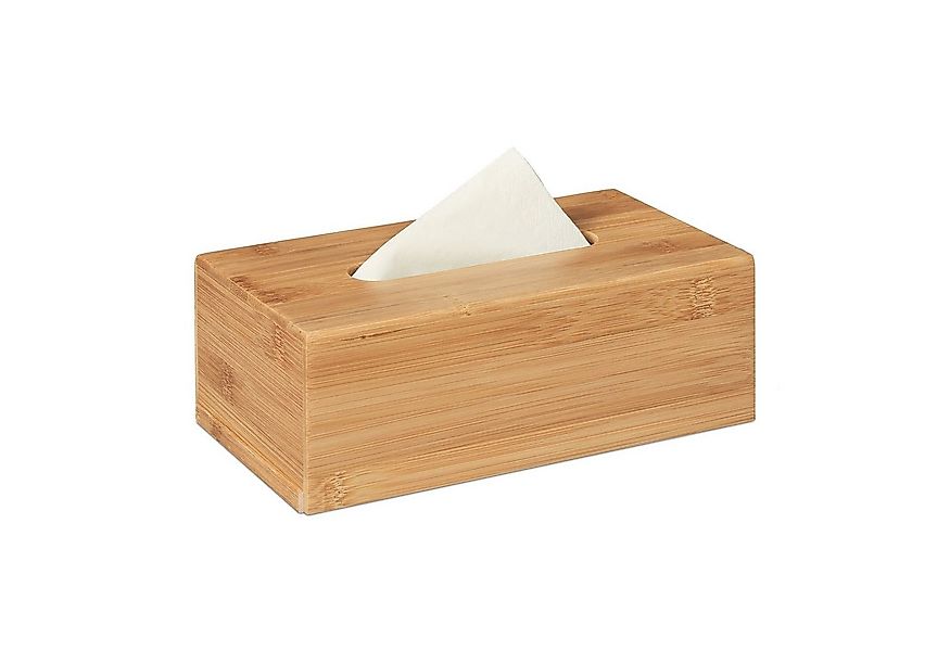 relaxdays Papiertuchbox Kosmetiktücherbox aus Bambus günstig online kaufen