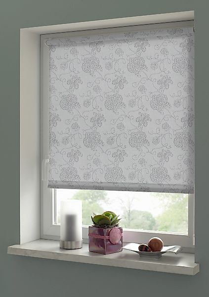 Seitenzugrollo EASYFIX Rollo Dekor Stickerei, GARDINIA, günstig online kaufen
