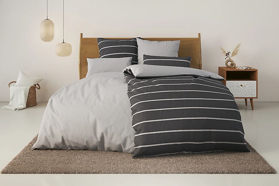 my home Bettwäsche "Katja" 2 tlg. Bettwäsche aus Baumwolle, Bettwäsche mit günstig online kaufen