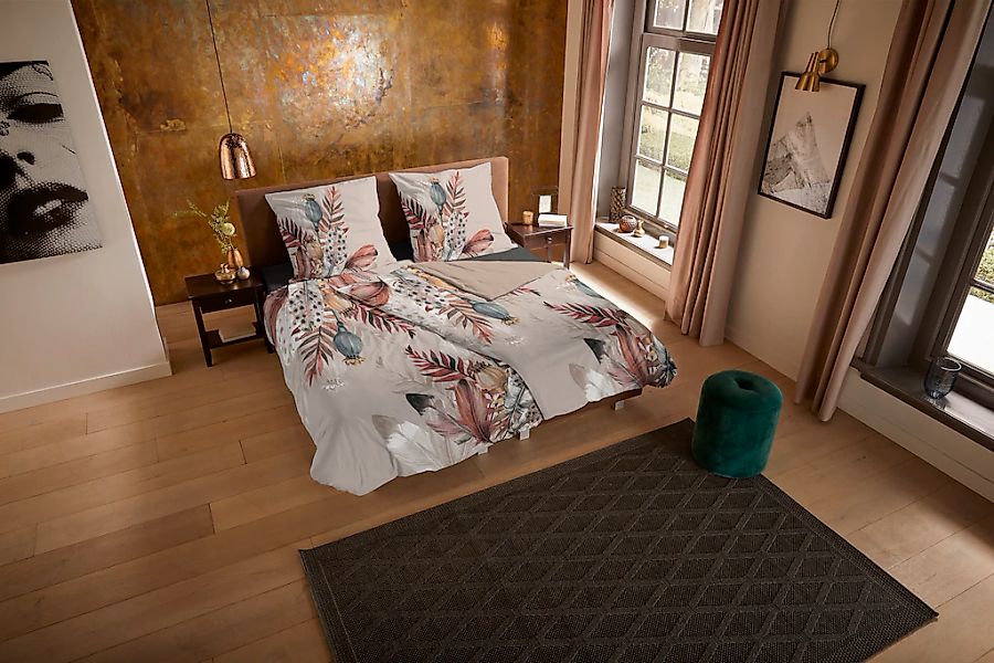 PURE luxury collection Wendebettwäsche "Famm" 2 Stk. Mikrofaser, 135x200, P günstig online kaufen