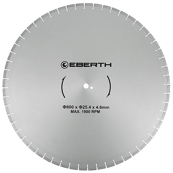EBERTH Diamanttrennscheibe mit 800mm Durchmesser 25,4mm Bohrung 4,6mm Stärk günstig online kaufen