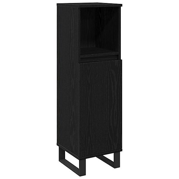 vidaXL Badezimmerspiegelschrank Badezimmer Schrank Schwarz Eiche 30x30x100 günstig online kaufen