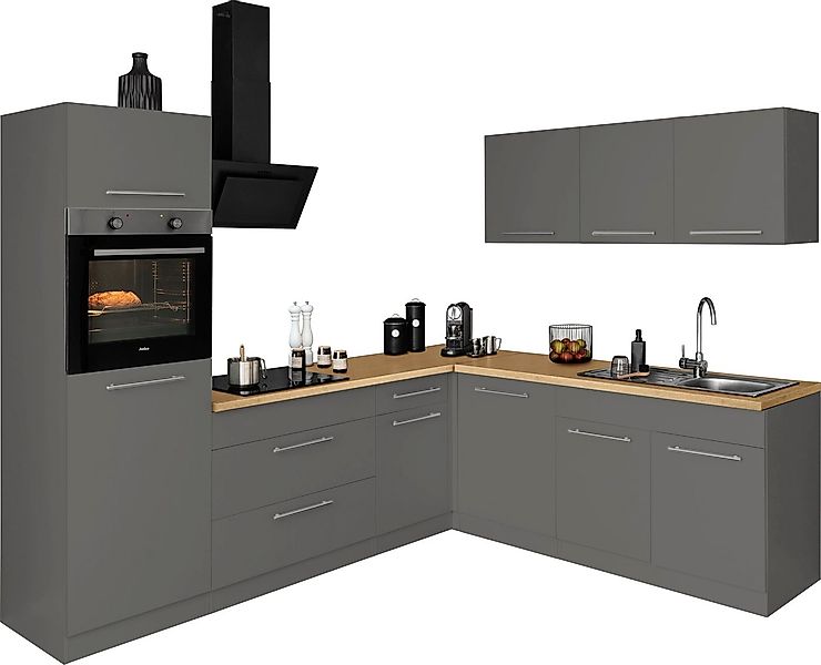 wiho Küchen Winkelküche Unna, mit E-Geräten, Stellbreite 260 x 220 cm günstig online kaufen