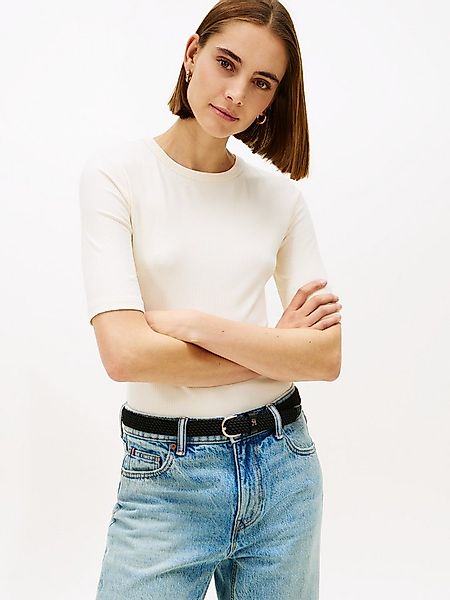 Tommy Hilfiger Kurzarmshirt SLIM 5X2 RIB C-NK 1/2 SLV mit Rundhals und Ripp günstig online kaufen