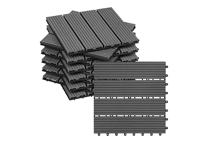 Woltu WPC-Fliesen, 11 St., WPC, in Holzoptik Bodenbelag mit klicksystem günstig online kaufen