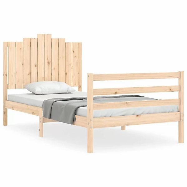vidaXL Massivholzbett mit Kopfteil 100x200 cm1937533 günstig online kaufen